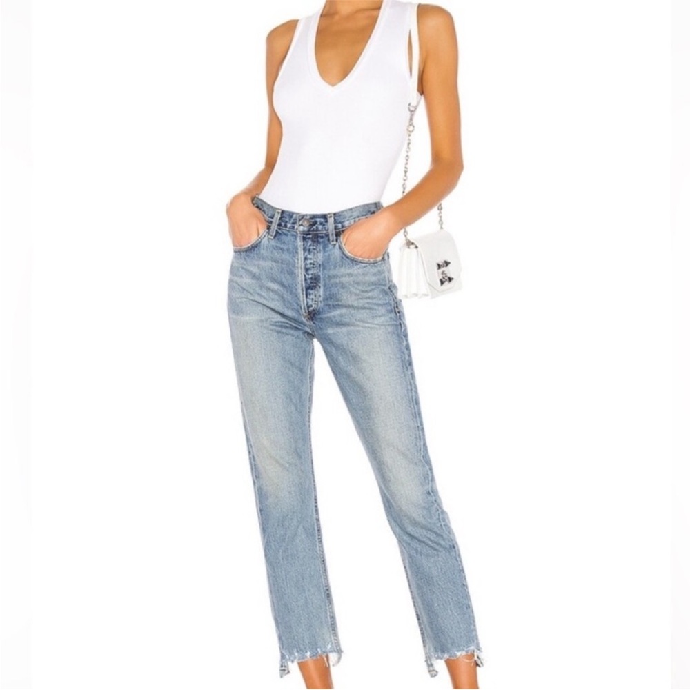 Citizens Of Humanity Charlotte Cropped High Rise Straight Jeans - Picture 1 of 13